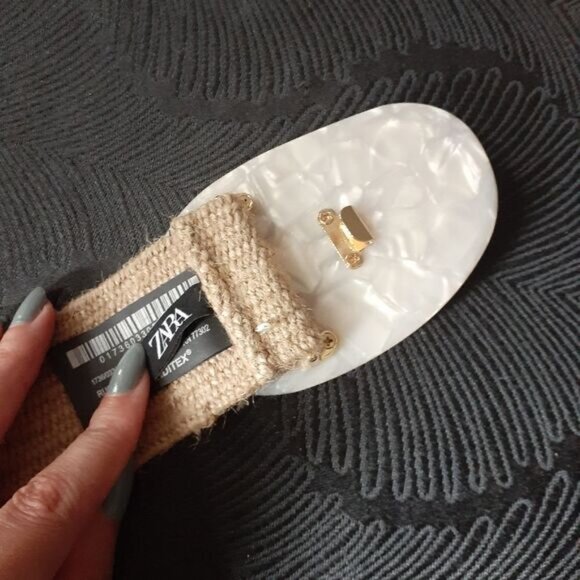 NWT Zara Jute Straw and Resin Belt - Picture 7 of 11